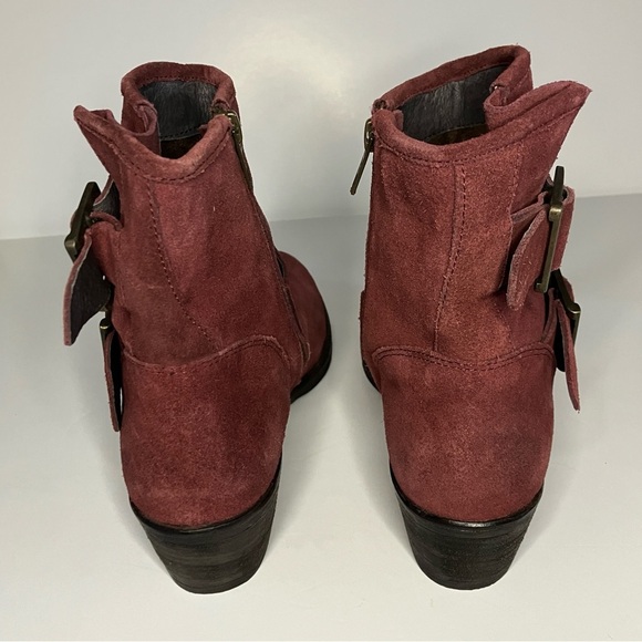 Seychelles Weekenders Castanets Boots Women's 8 Burgundy Suede Ankle Booties - Picture 3 of 9